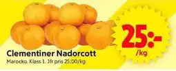 ICA Supermarket Clementiner Nadorcott erbjuda