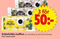 ICA Supermarket ICA Krämfyllda Muffins erbjuda