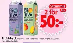 ICA Supermarket PROVIVA Fruktdryck erbjuda