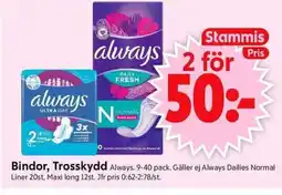 ICA Supermarket Always Bindor, Trosskydd erbjuda