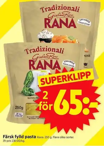 ICA Supermarket Rana Färsk fylld pasta erbjuda