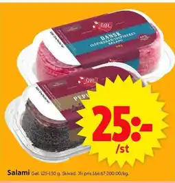 ICA Supermarket GØL Salami erbjuda
