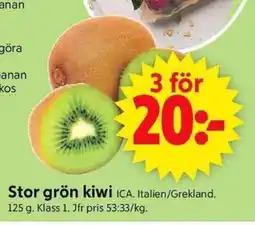 ICA Supermarket ICA Stor grön kiwi erbjuda