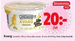 ICA Supermarket LINDAHLS Kvarg erbjuda