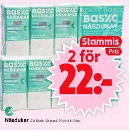 ICA Supermarket ICA Basic Näsdukar erbjuda