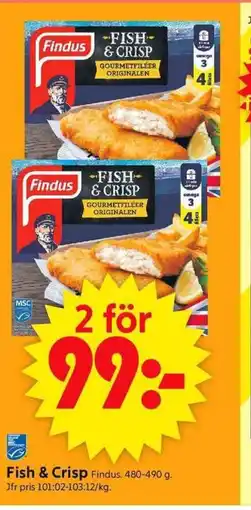 ICA Supermarket Findus Fish & Crisp erbjuda