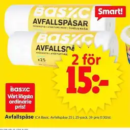 ICA Supermarket ICA Basic Avfallspåse erbjuda