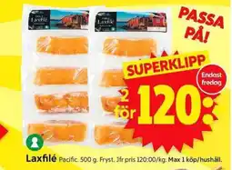 ICA Supermarket Laxfilé Pacific erbjuda
