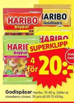 ICA Supermarket HARIBO Godispåsar erbjuda