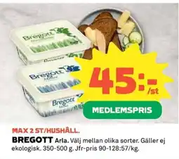 Coop ARLA Bregott erbjuda