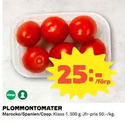 Coop Plommontomater erbjuda