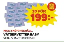 Coop Coop Våtservetter Baby erbjuda