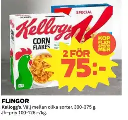 Coop Kellogg's Flingor erbjuda