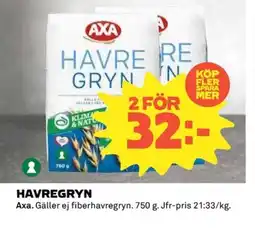 Coop AXA Havregryn erbjuda