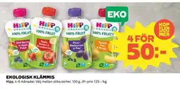 Coop HIPP Ekologisk klämmis erbjuda