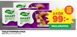 Coop SERLA Toalettpapper 6-pack erbjuda