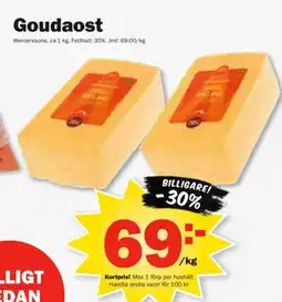 Pekås Wernerssons Goudaost erbjuda