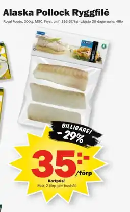 Pekås Alaska Pollock Ryggfilé erbjuda
