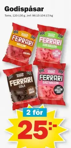 Pekås Toms Godispåsar erbjuda