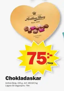 Pekås Anthon Berg Chokladaskar erbjuda