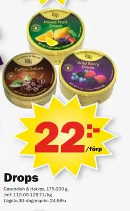 Pekås Cavendish & Harvey Drops erbjuda