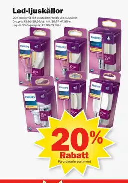 Pekås Led-ljuskällor erbjuda