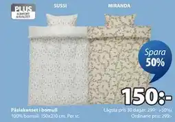 JYSK Påslakanset i bomull erbjuda