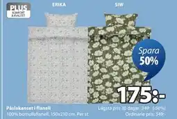 JYSK Påslakanset i flanell erbjuda