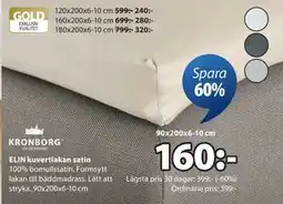 JYSK ELIN kuvertlakan satin erbjuda