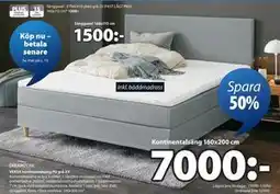 JYSK VEKSA kontinentalsäng PU grå-23 erbjuda