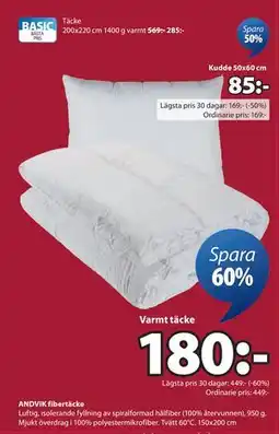 JYSK ANDVIK fibertäcke erbjuda