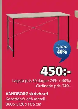 JYSK VANDBORG skrivbord erbjuda
