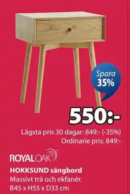 JYSK HOKKSUND sängbord erbjuda