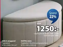 JYSK KAPPEL bänk erbjuda