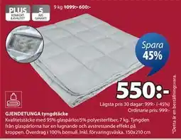 JYSK GJENDETUNGA tyngdtäcke erbjuda