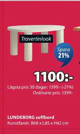 JYSK LUNDEBORG soffbord erbjuda