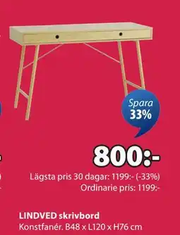 JYSK LINDVED skrivbord erbjuda