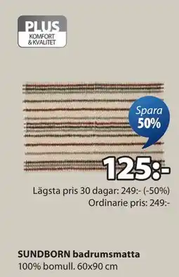 JYSK SUNDBORN badrumsmatta erbjuda