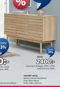 JYSK HALMBY skänk erbjuda