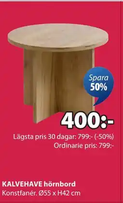 JYSK KALVEHAVE hörnbord erbjuda