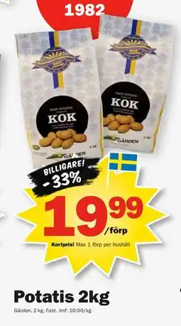 Pekås Potatis 2kg, Medlemspris erbjuda