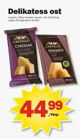 Pekås Delikatess ost erbjuda