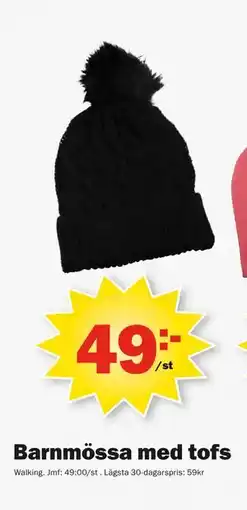 Pekås Barnmössa med tofs erbjuda