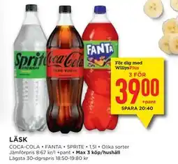 Willys LÄSK, Medlemspris erbjuda