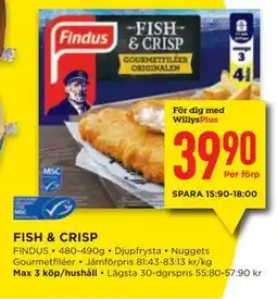 Willys FISH & CRISP, Medlemspris erbjuda