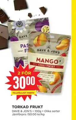 Willys TORKAD FRUKT erbjuda
