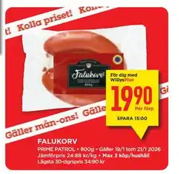 Willys Hemma FALUKORV, Medlemspris erbjuda