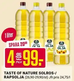 ÖoB TASTE OF NATURE SOLROS-/ RAPSOLJA erbjuda