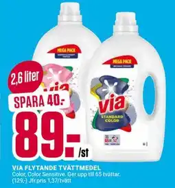 ÖoB VIA FLYTANDE TVÄTTMEDEL erbjuda