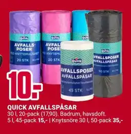 ÖoB QUICK AVFALLSPÅSAR erbjuda